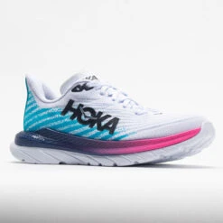 HOKA Mach 5 Women's White/Scuba Blue -Sport Shoes Sales 048542 5