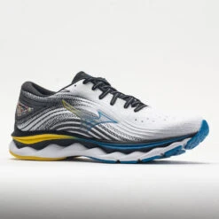 Mizuno Wave Sky 6 Men's White/Cyber Yellow -Sport Shoes Sales 049115 5
