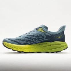 HOKA Speedgoat 5 Men's Stone Blue/Dark Citron -Sport Shoes Sales 049271 1