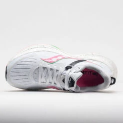 Saucony Tempus Women's White/VIZI Pink -Sport Shoes Sales 049342 2