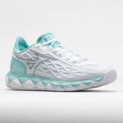 Mizuno Wave Enforce Tour AC Women's White/Tanager Turquoise -Sport Shoes Sales 117145 5