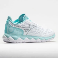 Mizuno Wave Enforce Tour AC Women's White/Tanager Turquoise -Sport Shoes Sales 117145 6