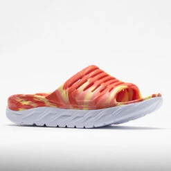 HOKA Ora Recovery Slide Swirl Unisex Yellow Pear/Fiesta -Sport Shoes Sales 570558 5